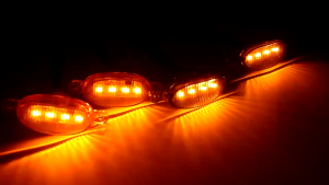 [ Plug & PLAY ] Car LED Front Grille Smoked Amber Light Daytime Running Lights Lamp for Universal Pickup SUV Truck Sedan