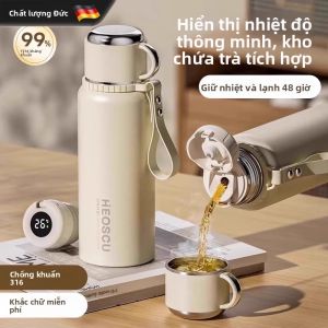 Cốc Nước Cách Nhiệt Dung Tích Lớn PMY316 Cốc Pha Trà Cách Nhiệt Giữ Lạnh 2025 Mẫu Mới Cốc Nước Cách Nhiệt Có Tách Trà