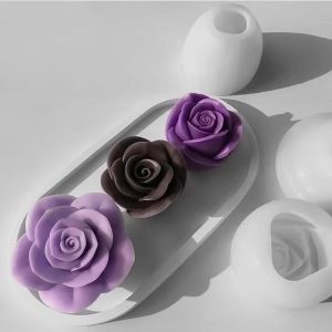 3D Hoa Silicon Nến Khuôn Handmade Hoa Hồng Xà Phòng Sô Cô La Khuôn Làm Bánh Lễ Tình Nhân Quà Tặng Trang Trí Màu Sắc Ngẫu Nhiên