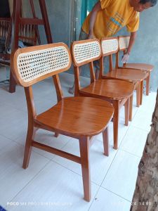 Kursi Makan Teras kafe Ropan Rotan Murah Terbaru