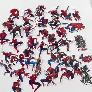 Bandai | 1 Pack Anime Sticker Spiderman Action Figures Hero Character Model Decorative Supplies Gift Toy