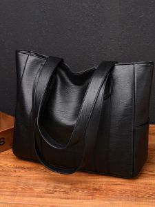 Large Capacity Womens Shoulder Bag 2024 New Fashion Commuter Handbag Tote Bag Single Strap Crossbody Bag Soft PU Leather
