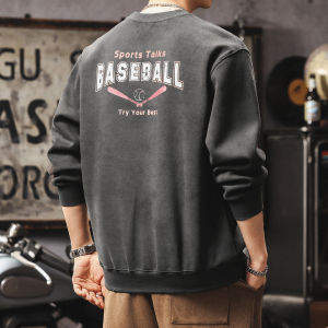 Retro Print Heavyweight Loose Hoodie