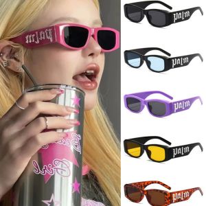 Teybren Punk Letters Fashion Sunglasses Rectangle Retro Hip-hop Shades Glasses Summer Hot Girl Sunglass Women Man Driving Eyewear
