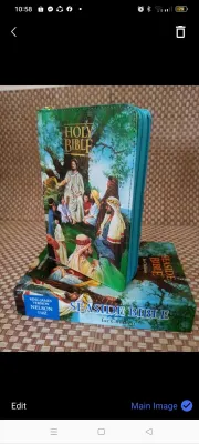 HOLY BIBLE SEASIDE BIBLE FOR CHILDREN/ADULTS KING JAMES VERSION COMPACT W/ ZIPPER