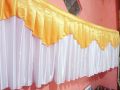 taplak/rok meja/rempel meja/pinggiran meja prasmanan panjang 3 meter tinggi 75 cm. 