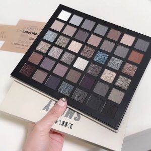 DIKALU 42 Shades Eyeshadow Palette Matte & Shimmer Punk Smoky Cement Grey & Dark Edition สําหรับ Gothic & Light ยุโรปแต่งหน้า