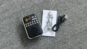 Pocket FM Radio HD Display Digital Mini Portable Radios Wireless Bluetooth Speaker Voice Recorder Rechargeable TF Card Player