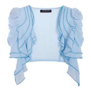 GOSSIP.D | Áo Blouse Tay Ngắn Mỏng Nhẹ Có Gợn Sóng Dưới Cánh Tay