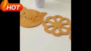 [HCM] Miếng Lót Nồi Cách Nhiệt Gỗ Ép Hình Ngộ Nghĩnh(kt 14*14cm) -GL314