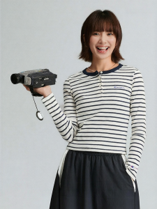 Champion | Autumn Thin Long Sleeve Stripe Slim Fitting T-Shirt for Women
