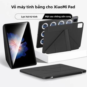 Ốp Da Từ Tính Có Thể Tháo Rời Cho Xiaomi Mi Pad 6/7/8 Pro 11.2 Inch 11.4 Inch Vỏ Thông Minh Chống Sốc Có Khóa