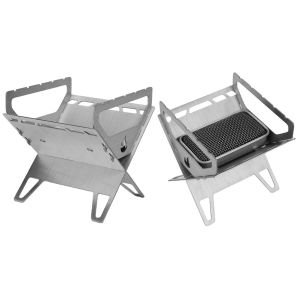 Stainless Steel Mini Folding Stove Portable Charcoal Aromatherapy Stove Wood Burning Camp Stove for Outdoor Camping