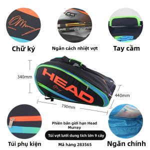 HEAD | Túi Đeo Lưng Chuyên Dụng Tennis Chứa 6 Cây Vợt