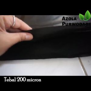 Plastik HDPE geomembran 200 micron 4 x 3 meter untuk kolam / tambak