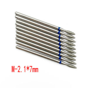 10Pcs Cuticle Nail Drill Bits 3/32" Diamond Milling Cutter Set For Manicure Eletric Nail File Accessory Nail Care Grinding Head