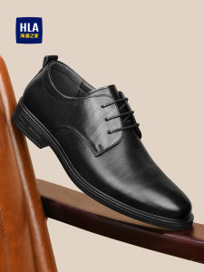 Mens Business Shoes Warm Fleece Lined Wedding Shoes Increased Height Soft Bottom Leather Shoes for Autumn Winter HLA