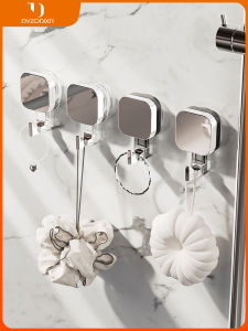 Strong Load Bearing Suction Cup Hook Home Use No Drilling Multi Functional Bathroom Clothes Hanging Hooks for Hair Bands