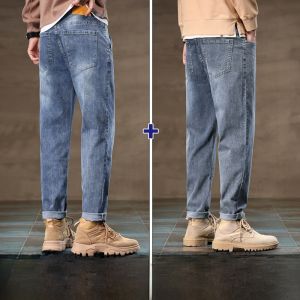 ROMON | Quần Jeans Nam Romon Ống Thẳng Rộng Mùa Xuân Thu Quần Thường Ngày Thoải Mái Cho Thanh Thiếu Niên Quần Jeans Denim Co Giãn