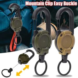1/2/4pcs Extendable Retractable Holders Keychain Badge Reels Heavy Duty Clip With Carabiner Key Chain For Men Outdoor Bags