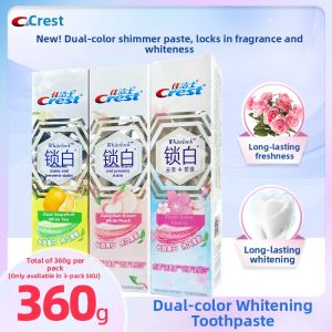 Colgate | Dual Color Whitening Toothpaste Enzyme Fluoride Breath Freshening Plaque Removal