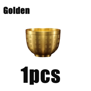 1/2/3pcs Home Decor Hundred Blessings Cup Copper Attract Wealth Good Luck Treasure Cup Desktop Small Ornament Meaningful Gifts