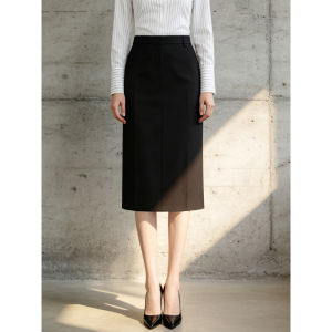 PIAOYA | Small-sized Straight Mid Skirt Summer High Waist