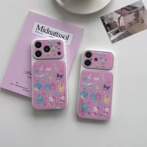 Sanrio | Cute Hello Kitty Cinnamoroll Phone Case For iPhone 17 Pro 16 15 14 Pro Max Pink Kawaii Cartoon Soft Shockproof Cover Lens Guard