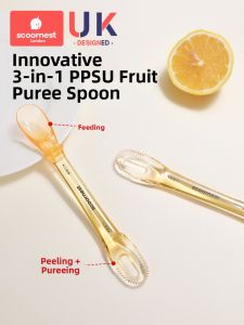 KESCOORL | Double Headed Fruit Puree Silicone Spoon for 6+ Months Baby