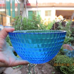 Large 8-Inch Glass Salad Bowl Colorful Chinese Style Home Use Fruit Vegetable Nuts Bowl Dining Utensils by ZhongShui