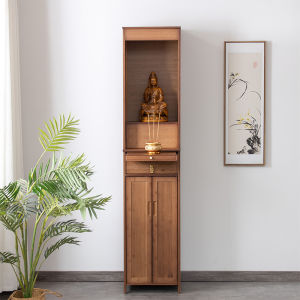 New Chinese Style Buddha Niche Cabinet with Door God Altar Offering Table Home Use Buddha Shrine Idol Wealth Deity Offering Table