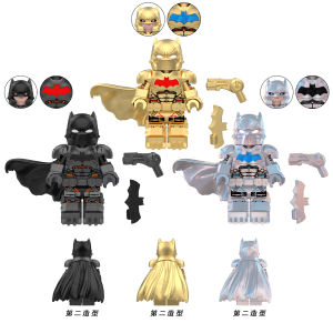 Batman Superhero Series Heat Plastic Batman Black And White Gold Assembly Toy Blocks Building Blocks Toys for Children