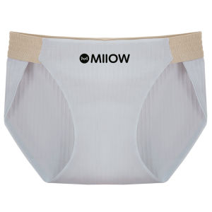Quần lót MiiOW cho nữ làm bằng cotton nguyên chất cạp vừa thoáng khí kháng khuẩn