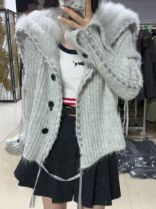 YUEZHONGWEI | Atmospheric Korean Style Knit Cardigan Grey