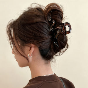 Acrylic Wave Hair Claw Clip Womens Large Hair Quantity Shark Clamp Back of Head Hair Clip Stylish Sensation 2025 New Model