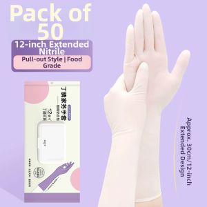 GUOQI | Durable Disposable Long Waterproof Nitrile Gloves for Kitchen Cleaning
