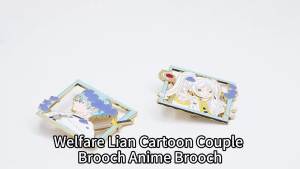 Japanese Elf Frieren Anime Couple Enamel Pin Badges Brooches for Women Lapel Pins Backpacks Fashion Jewelry Accessories Gifts