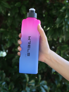 WRELS PP5 Food grade material gradient color arc water bottle outdoor sports running hydration #SH12