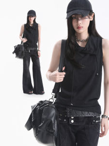 zuocisankon | Design Sensibility Sleeveless Loose Short Crop Top