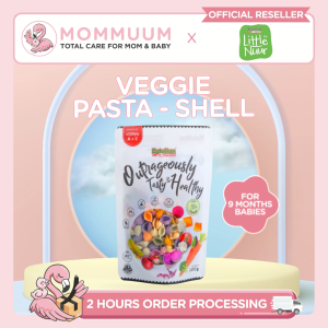 Little Nuur Veggie Pasta Shell (100g) - Baby Pasta 8m+ (No Salt Sugar & Preservatives)