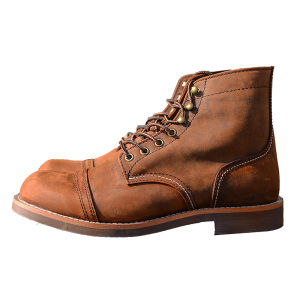 Retro 8111 รองเท้าทํางานผู้ชาย Martin BOOTS สั้นกระบอกความสูง True หนังด้านบนและยางสําหรับเยาวชนและวัยกลางคน
