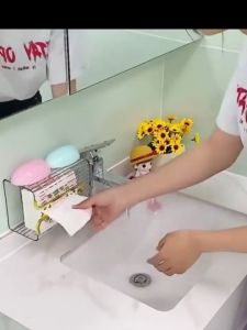 ICHINOVA Toilet Paper Holder Tissue Box Bathroom Storage Paper Organizer Tissue Holder Rack Self