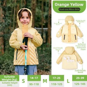 Waterproof Windproof Outdoor Childrens Rain Jacket