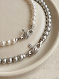 YISHU | Black Light Luxury Pearl Necklace