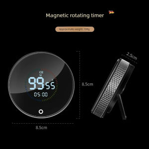 Magnetic Kitchen Timer USB Charging Electronic Timer Magnetic Suction Rotary Timer Kitchen Baking Student Countdown Manage