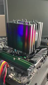 Quạt CPU RGB Silent 6 Ống Dẫn Nhiệt Làm Mát Bằng Không Khí Cho LGA115X 1200 2011 2066 X79 X99 AMD AM4 AM5 - 4pin/PWM Tản Nhiệt Máy Tính Văn Phòng