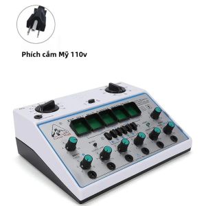 Máy Kích Thích Điện Châm Cứu 6 Kênh 50Hz Máy Massage Bằng Miếng Dán Thần Kinh Cơ Màu Be Thân Máy Bằng Sắt Thiết Bị Chăm Sóc Cơ Thể