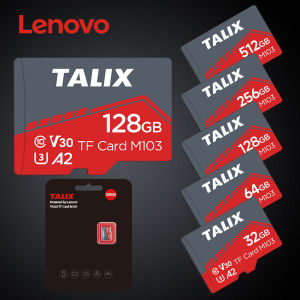 Lenovo | Lenovo TALIX TF Card 32/64/128/256/512GB Class 10 U3 V30 A2 High Speed Micro SD Card M103 for Phone Camera Dash Cam Drone DJI
