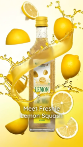 Sohamna Organics Lemon Squash | 500ml | Made with Organic Lemons | Natural Citrus Refresher