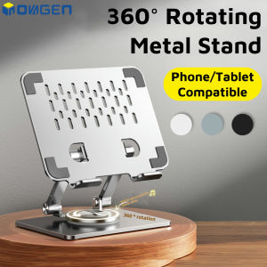 INOVAGEN Heavy Duty Tablet Holder Metal Stand for Desk SupportRotatable Tablet Stand For TabletPhone from 4.7 to 12.9Height Adjustable Foldable Mount